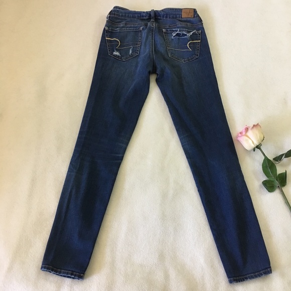 American eagle distressed skinny jeans size 0 - Picture 4 of 5